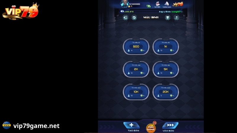 chọn bàn chơi game bài Vip79 phù hợp