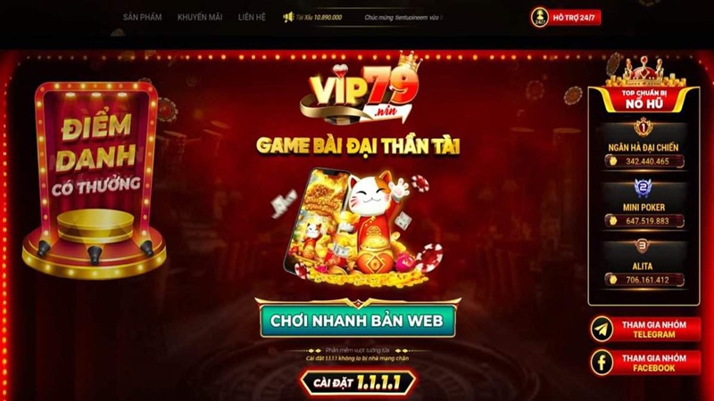 lợi ích khi tải vip79