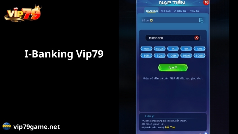 nạp tiền vip79 qua i-banking